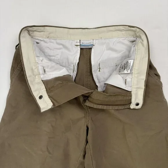 Columbia Mens Hiking Outdoors Utility Pants Cargo Khaki Gert Boyle Size 30x32 - Picture 6 of 16